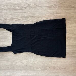 Reformation Black Ribbed Sleeveless Dress